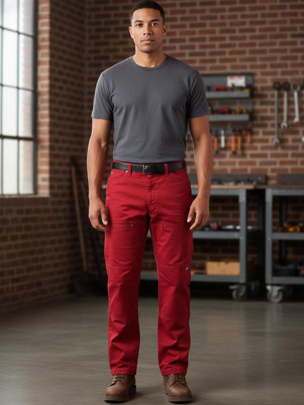 Dickies Skinny Straight Red Work Pants SZ‎ 36/32